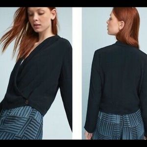 Anthropologie Ett Twa black wrap blazer